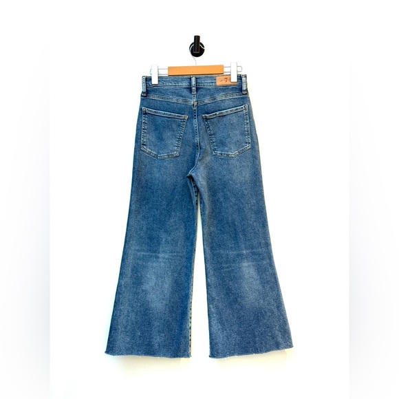 7 For All Mankind Jo Flare Cropped Jeans High Rise Luxe Vintage Kick Flare - Picture 4 of 14